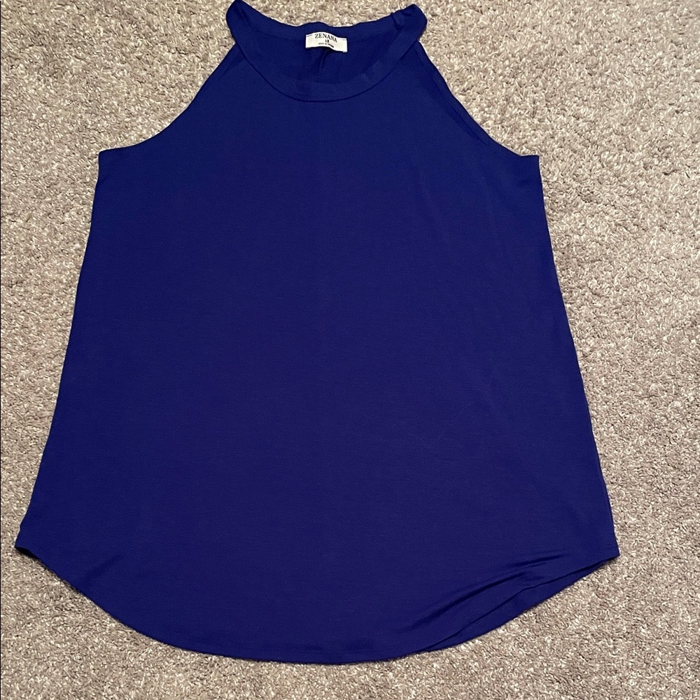 Zenana Royal Blue Tank Top, 1X